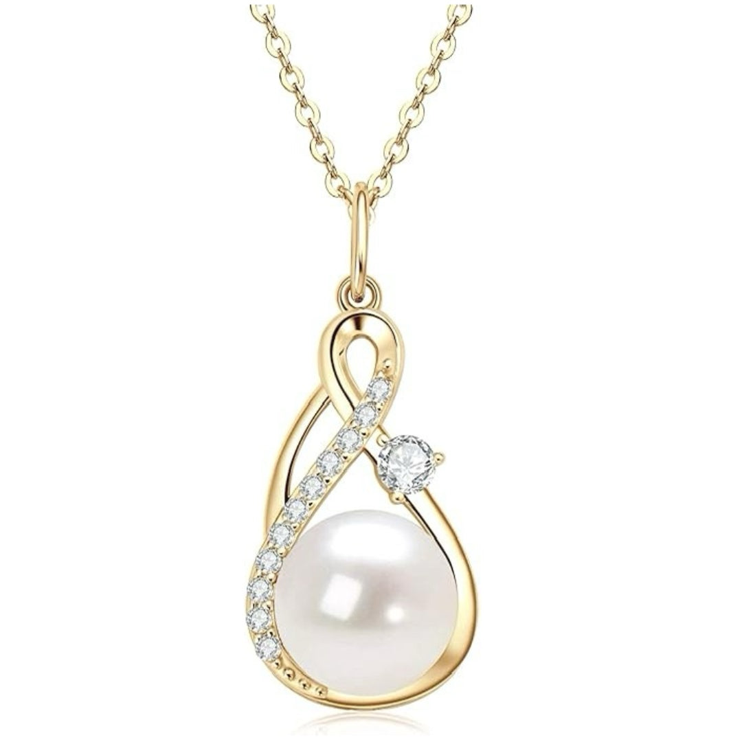 Gargantilla de perlas de agua dulce auténticas con colgante de perla barroca, regalo único.
