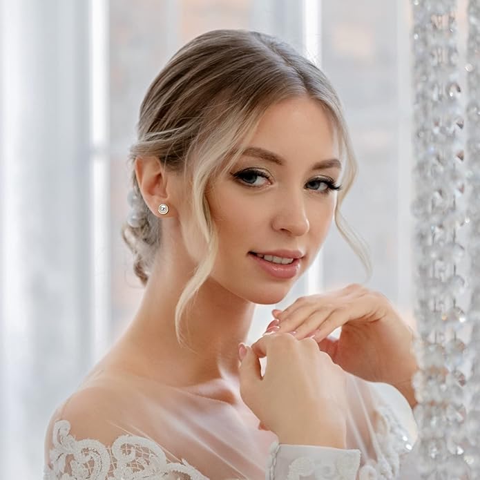 Boucles d'oreilles en perles plaquées or 18 carats, perles de culture d'eau douce sélectionnées à la main, hypoallergéniques