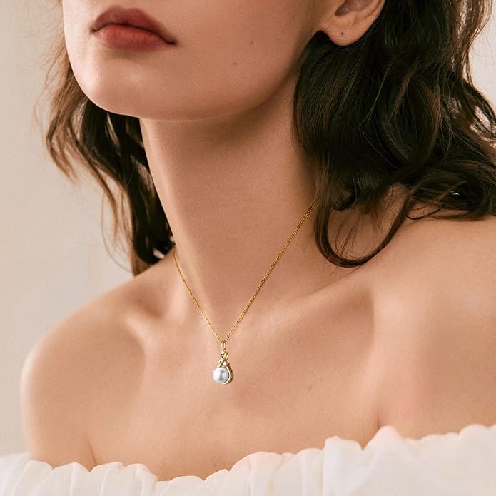 Gargantilla de perlas de agua dulce auténticas con colgante de perla barroca, regalo único.