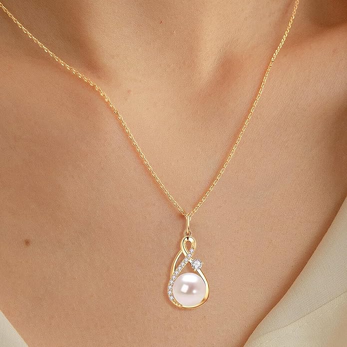 Gargantilla de perlas de agua dulce auténticas con colgante de perla barroca, regalo único.