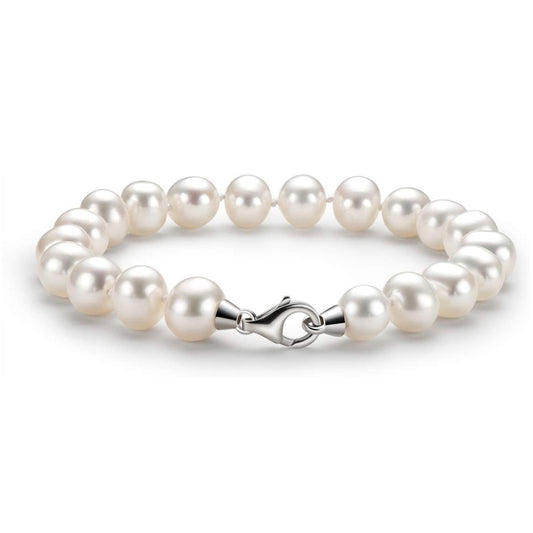 Freshwater Cultured Pearl Bracelet White Pearl All Shape Clasp Strand Bracelets