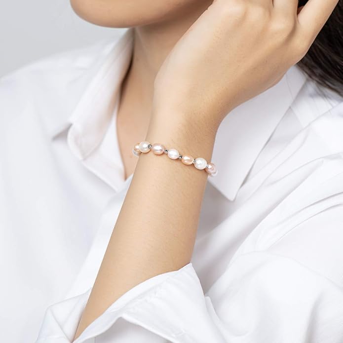 Pearl Bracelets 14K Gold Plated Adjustable Freshwater Pearl Bracelet Jewelry Gifts