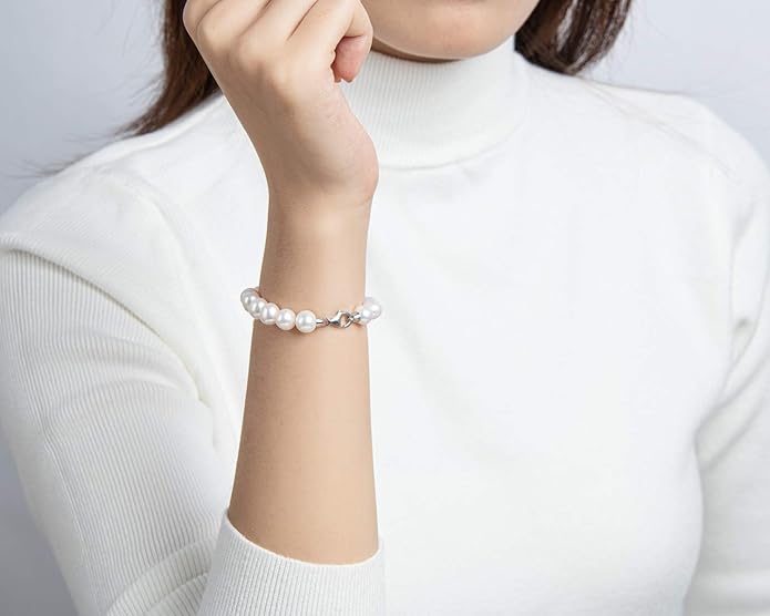 Freshwater Cultured Pearl Bracelet White Pearl All Shape Clasp Strand Bracelets