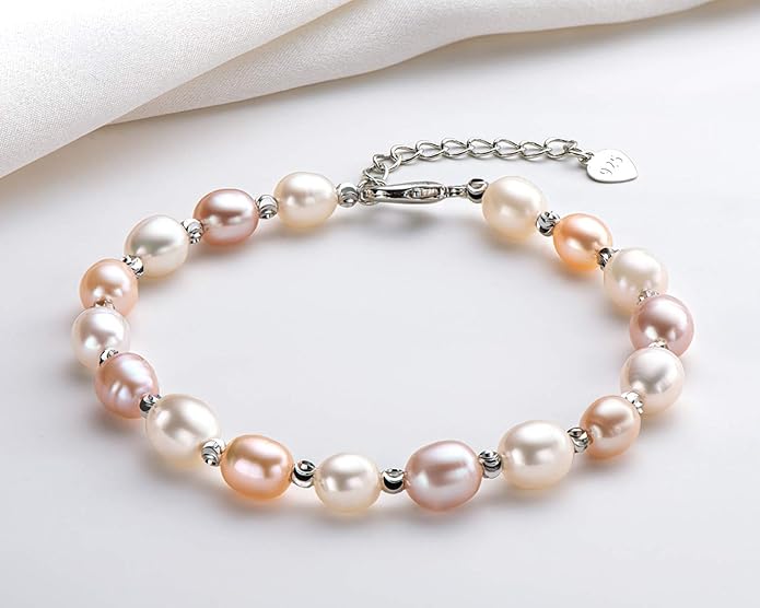 Pearl Bracelets 14K Gold Plated Adjustable Freshwater Pearl Bracelet Jewelry Gifts