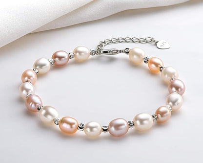 Pearl Bracelets 14K Gold Plated Adjustable Freshwater Pearl Bracelet Jewelry Gifts