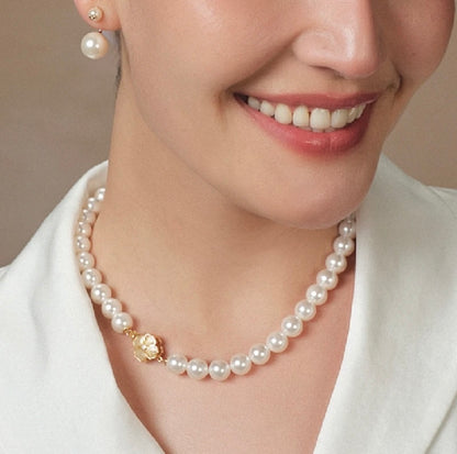 Trendy Pearl Necklace for Women – Dainty Gold Plated Chain with Simulated Pearls for Layered Look