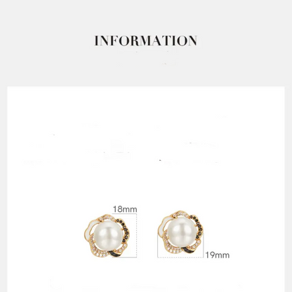 Trendy Pearl Earrings for Women – Gold Plated Statement Drop Earrings with Simulated Pearls